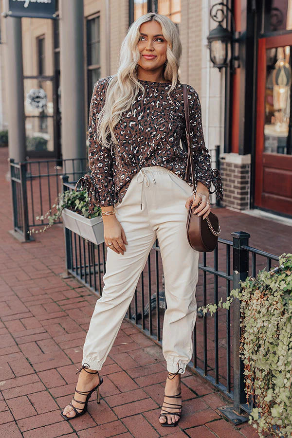 Expert Kindness Leopard Shift Top In Brown - Image 4