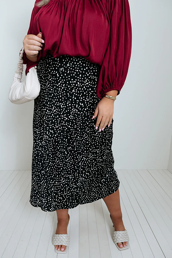 Faded Days Midi Skirt In Black Curves - Image 3