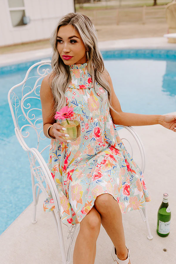 Fairytale Friendly Shift Dress In Mint - Image 6