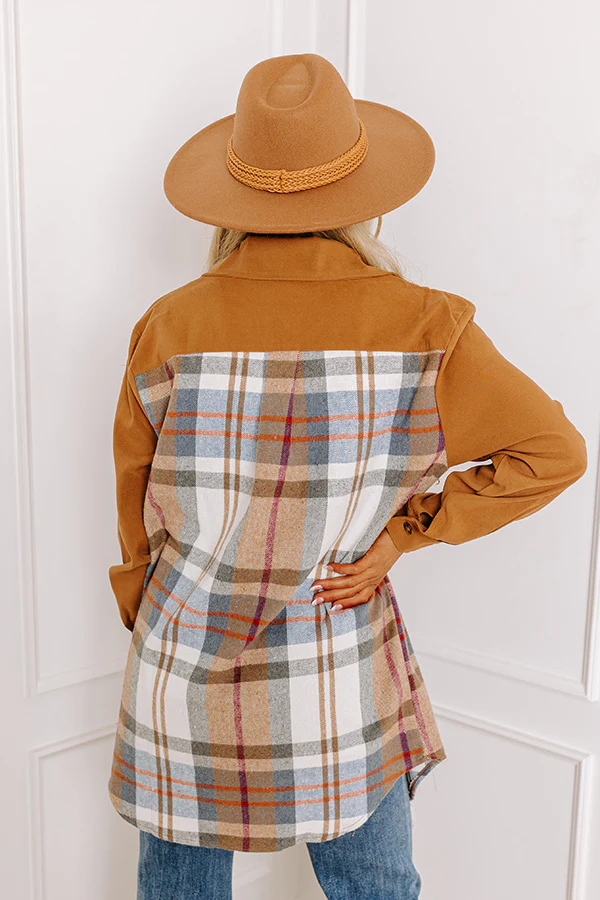 Fall Fields Plaid Tunic In Camel - Image 5