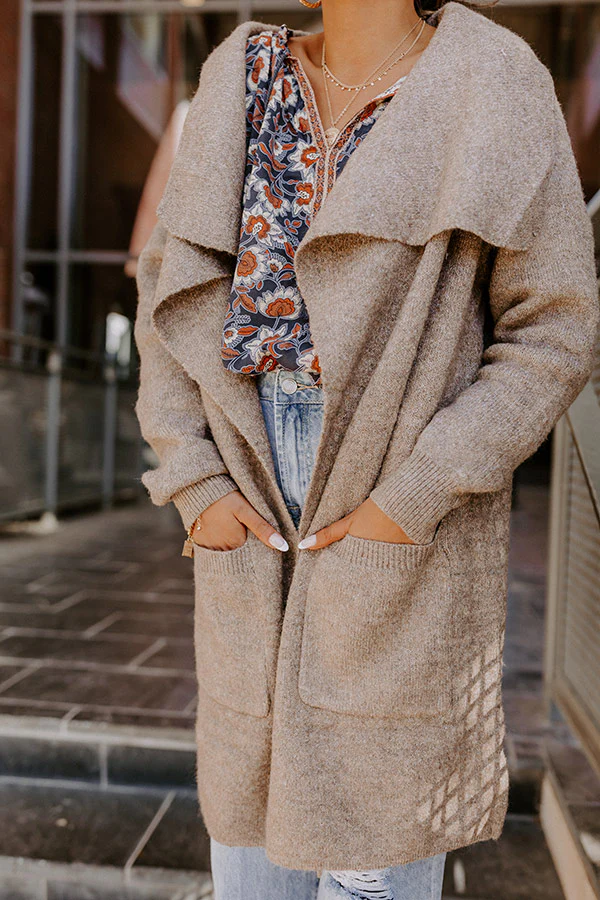Fall Retreat Cardigan In Mocha - Image 6