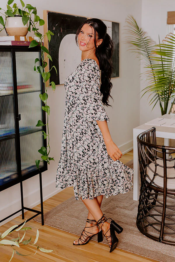 Feel The Beat Floral Midi - Image 2