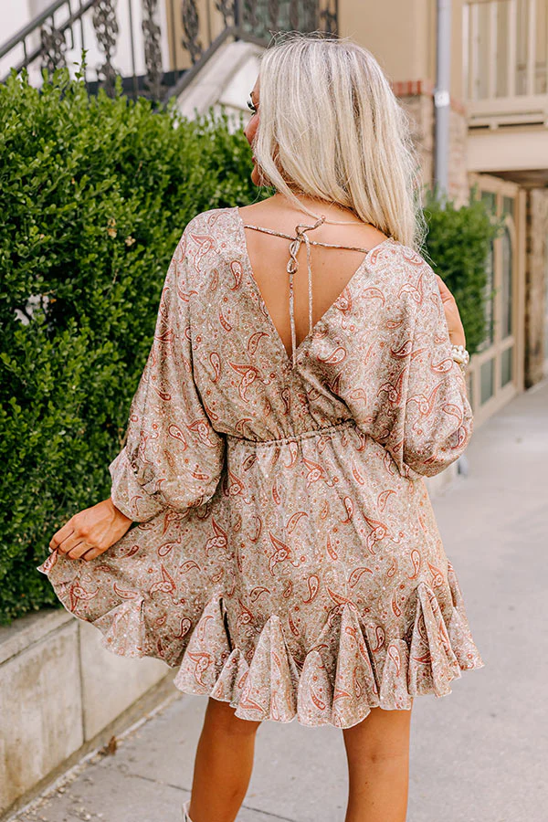 Feeling Spontaneous Paisley Mini Dress - Image 8