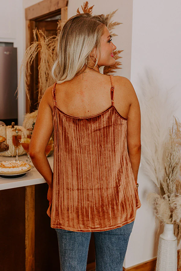 Finding Romance Velvet Tank In Rust - Image 4