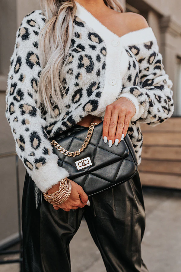 Focus On Love Faux Leather Crossbody In Black - Image 2