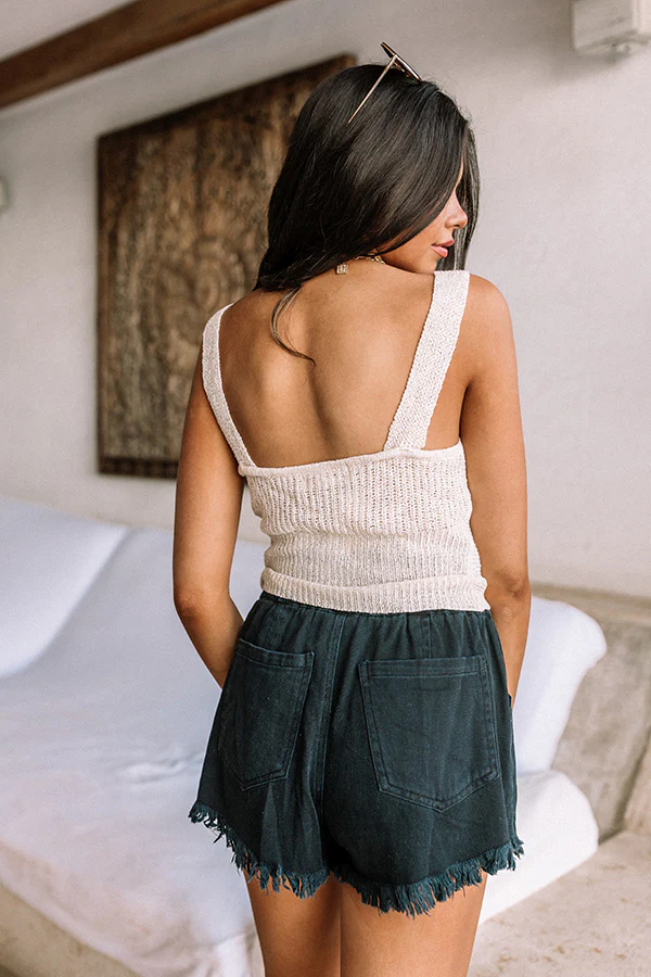 Forever Luxe Knit Crop Tank In Cream - Image 4