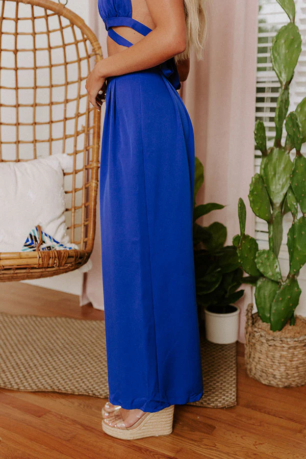 Forever Yours High Waist Pants In Royal Blue - Image 5
