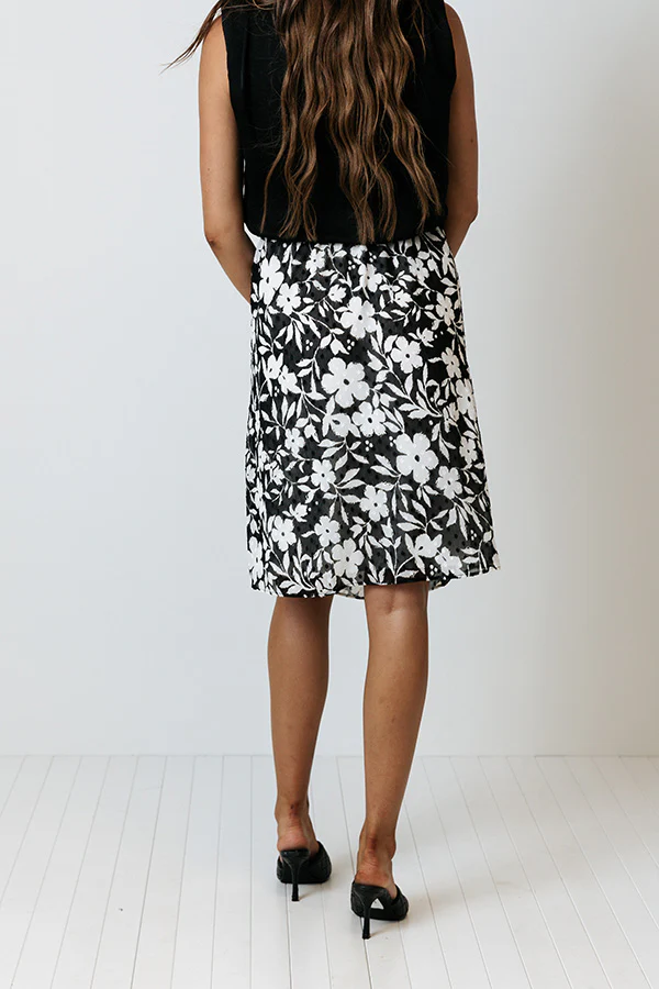 From Malibu Floral Mini Dress in Black - Image 9