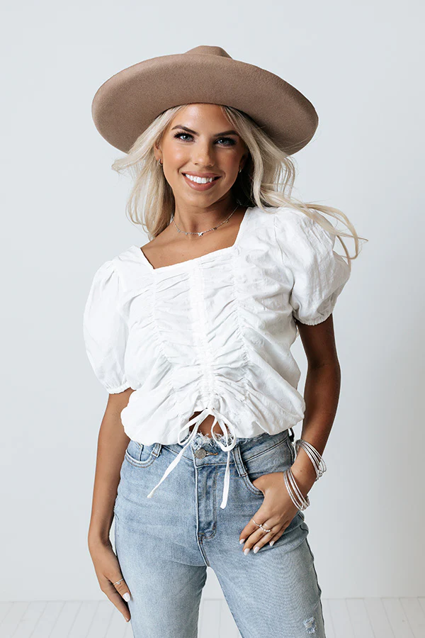Gaze My Way Ruched Top - Image 3