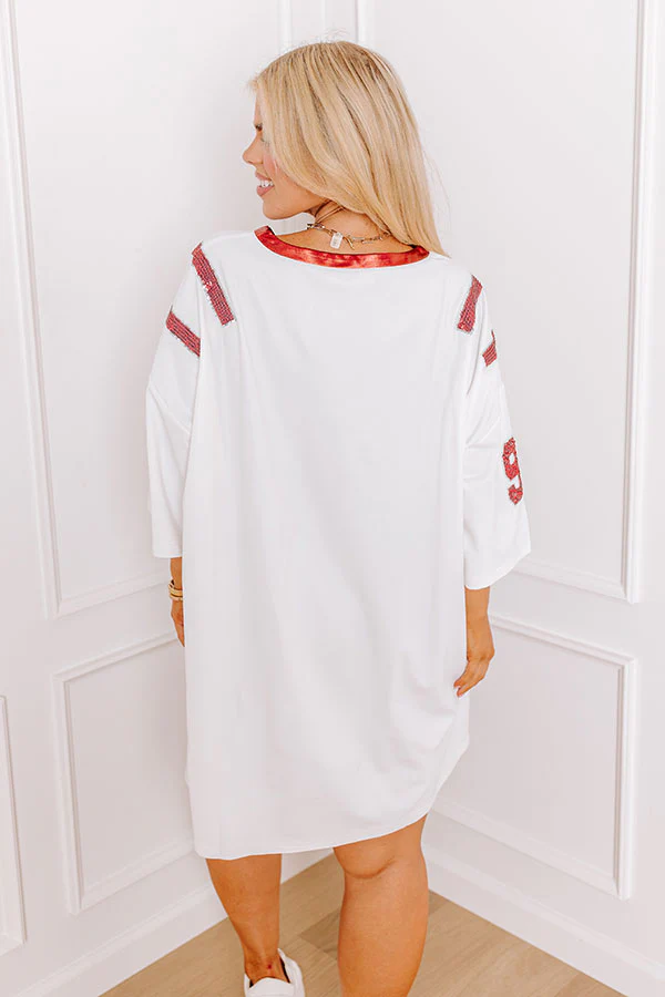 Go Number 97 Faux Leather Mini Dress in White Curves - Image 5