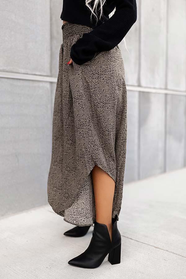 Good Dream Leopard Pants In Army Green - Image 4