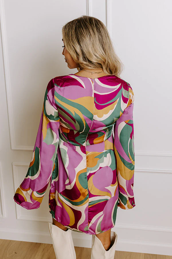 Groovy Mindset Satin Mini Dress - Image 5