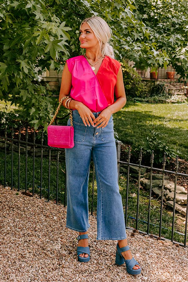Hamptons Luxury Colorblock Bodysuit In Red - Image 6