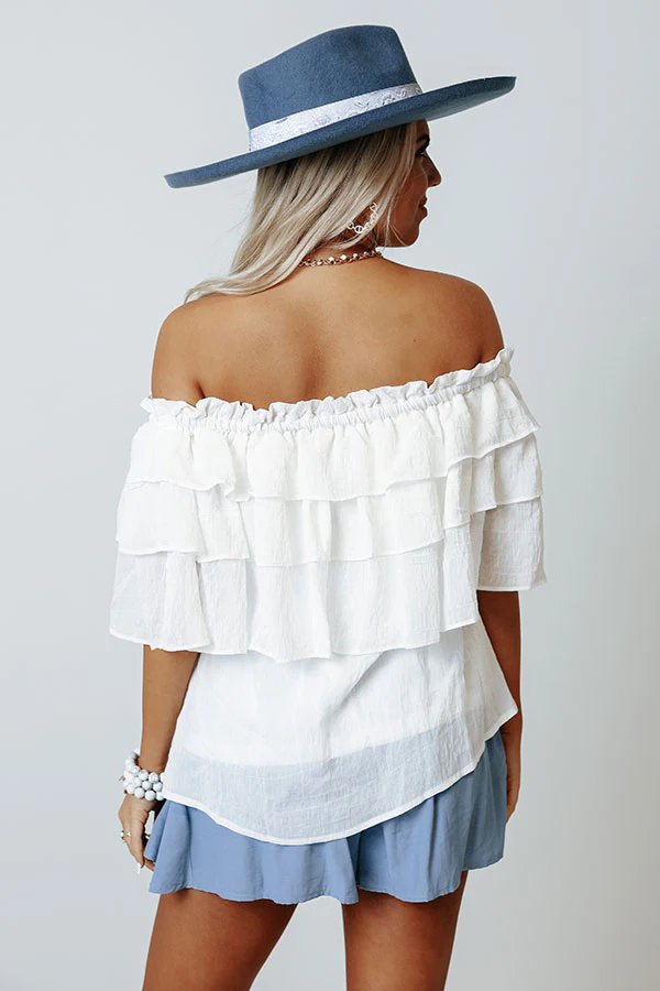 Hamptons Summer Ruffle Top - Image 6