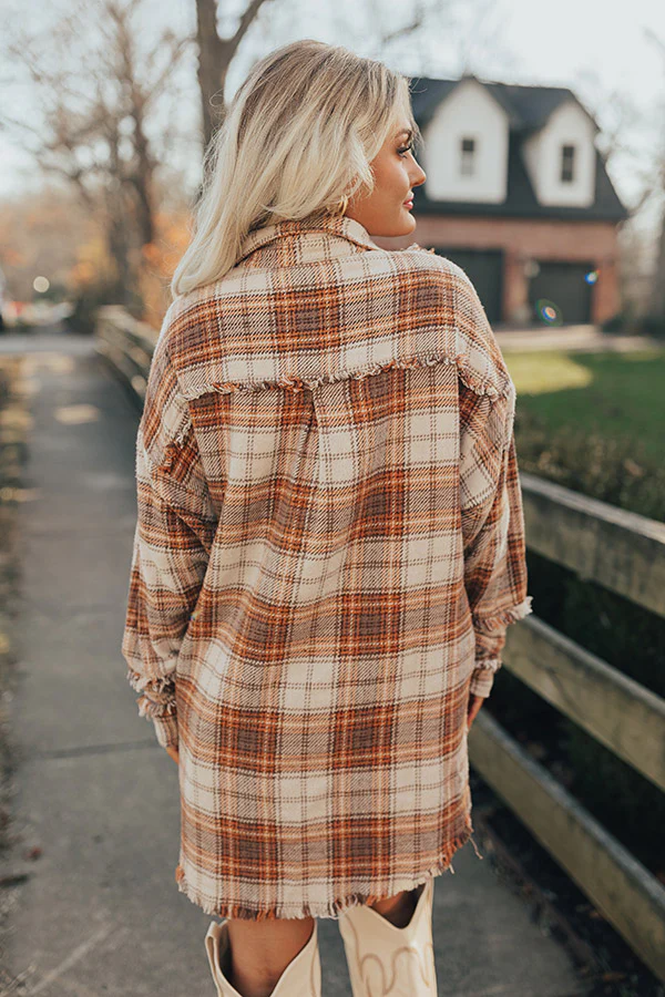 Harvest Cheer Plaid Jacket In Birch - Image 5