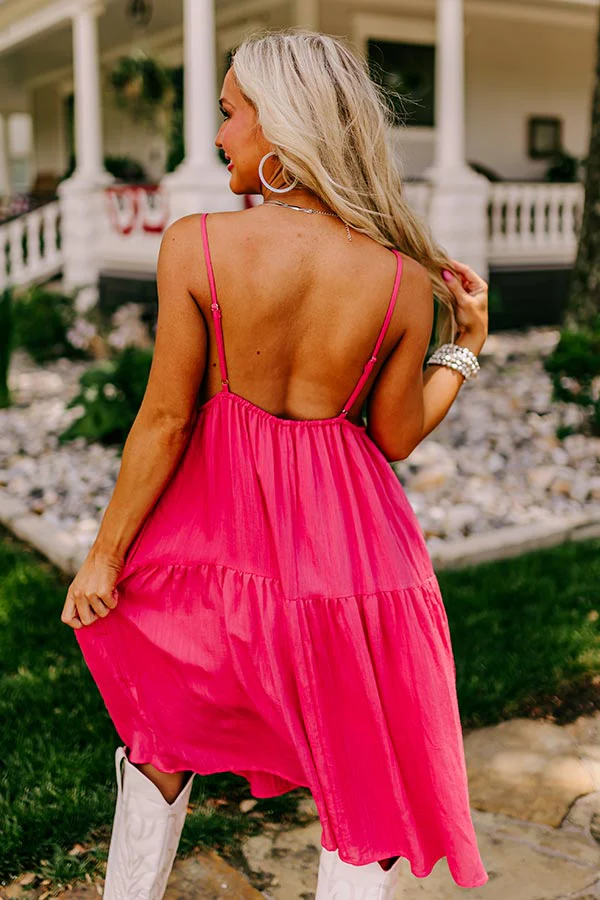 Having A Blast Babydoll Dress In Hot Pink - Image 4