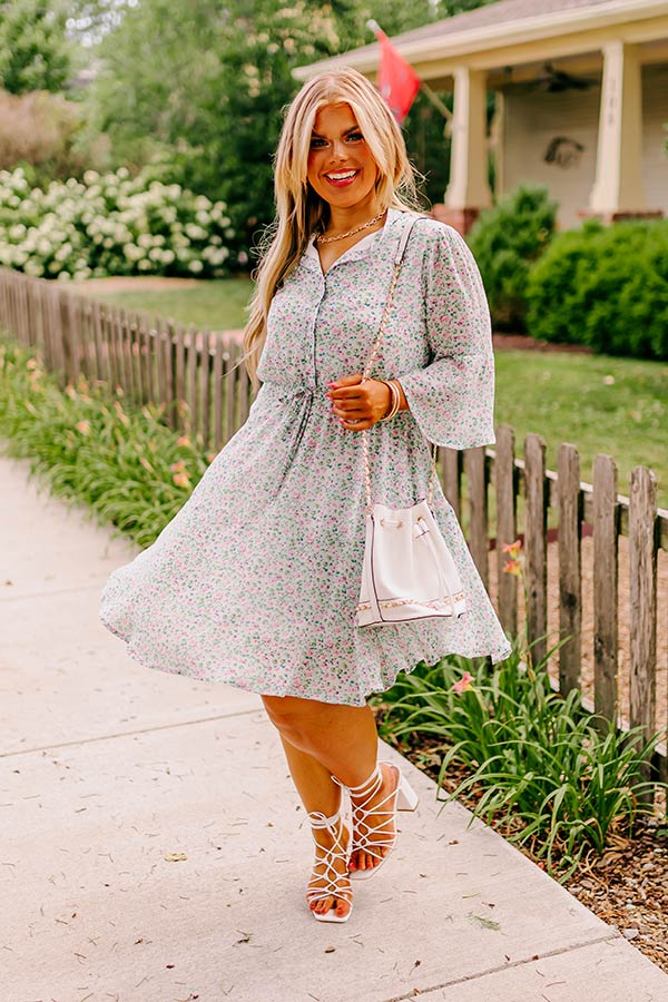 Headed Down Memory Lane Dress In Mint Curves - Image 6
