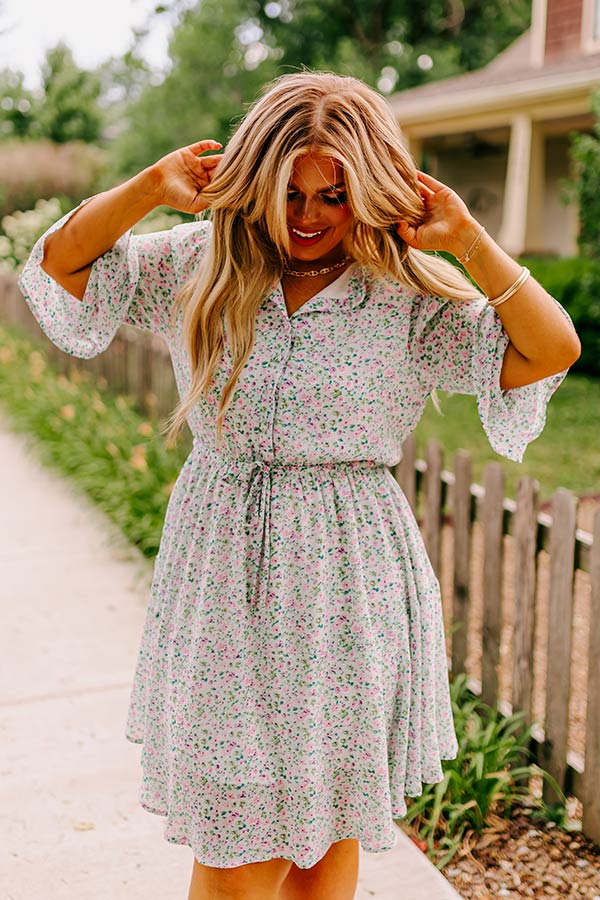 Headed Down Memory Lane Dress In Mint Curves - Image 8