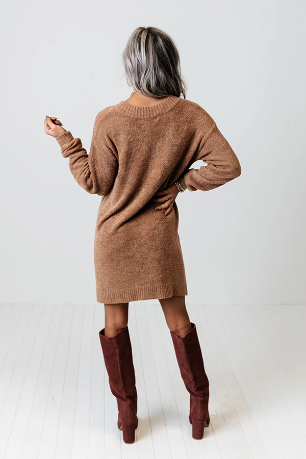 Headed For The Mountains Tunic Sweater In Camel - Image 7