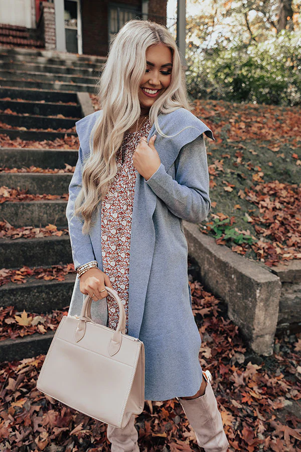 Hiding Out Light Weight Coat In Grey - Image 12