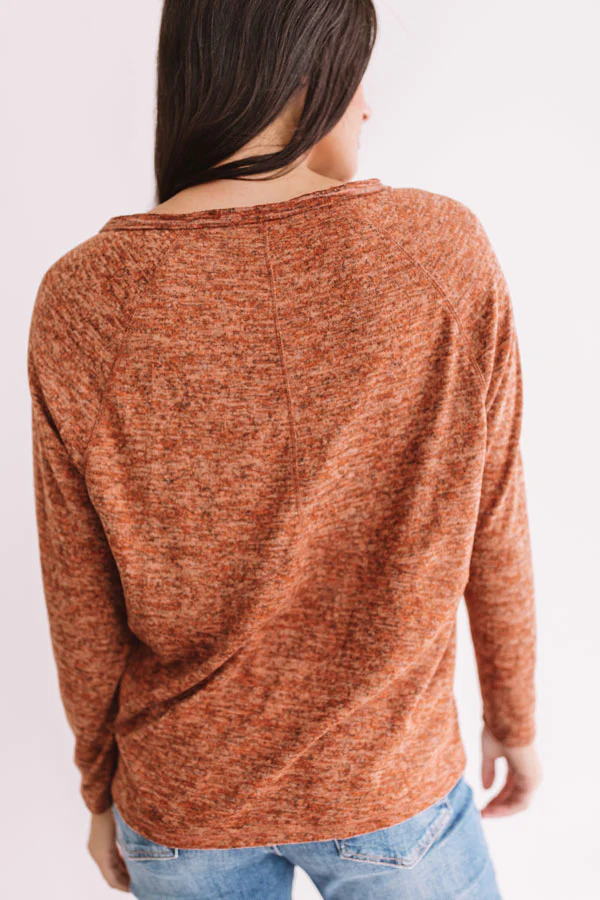 Hot Cocoa On The Hayride Shift Top In Rust - Image 5