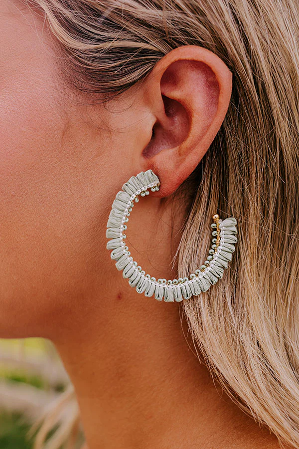 Humming Sweetly Hoop Earrings In Pear - Image 2