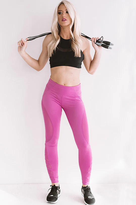 Hustle And Glow High Waist Mesh Legging - Image 4