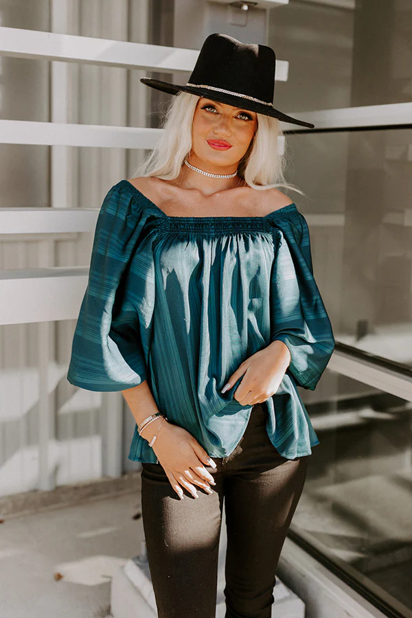 Ideal Day Shift Top In Teal - Image 5