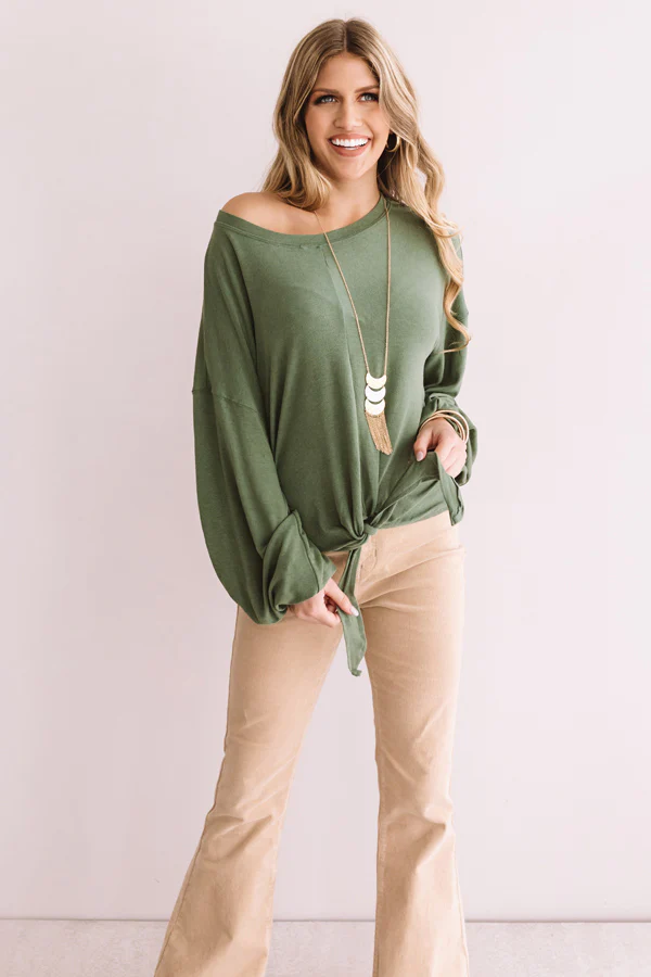 In Midtown Manhattan Shift Top In Olive - Image 3