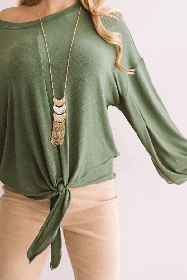 In Midtown Manhattan Shift Top In Olive - Image 4