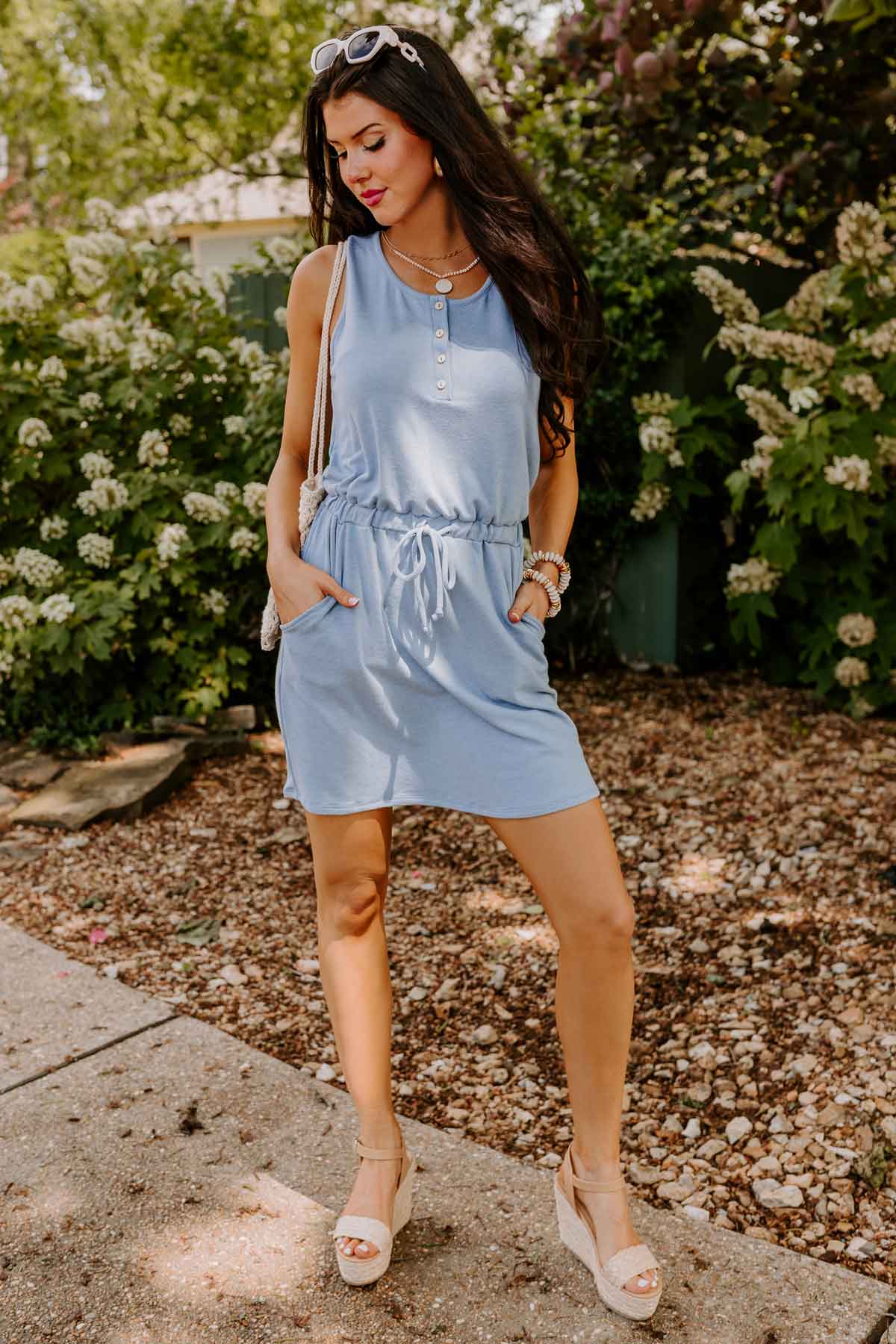 Ivy League Style Dress In Airy Blue - Image 6