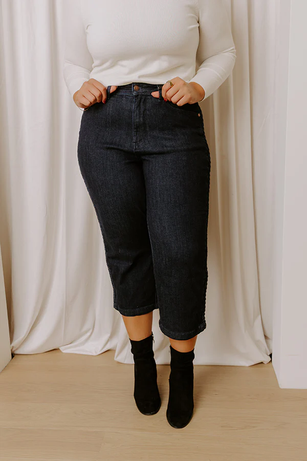JUDY BLUE Kinsley High Waist Wide Leg Jean Curves - Image 4