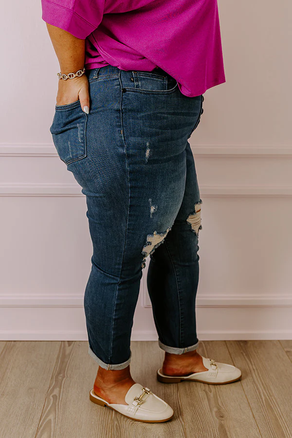 Judy Blue Mina High Waist Distressed Jean Curves - Image 2