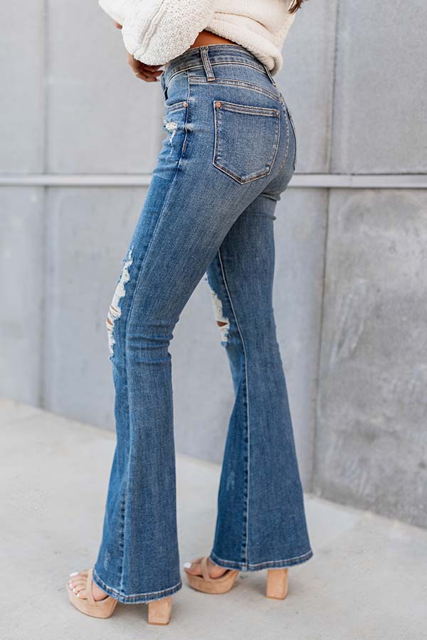 Judy Blue The Athena High Waist Distressed Flare - Image 7