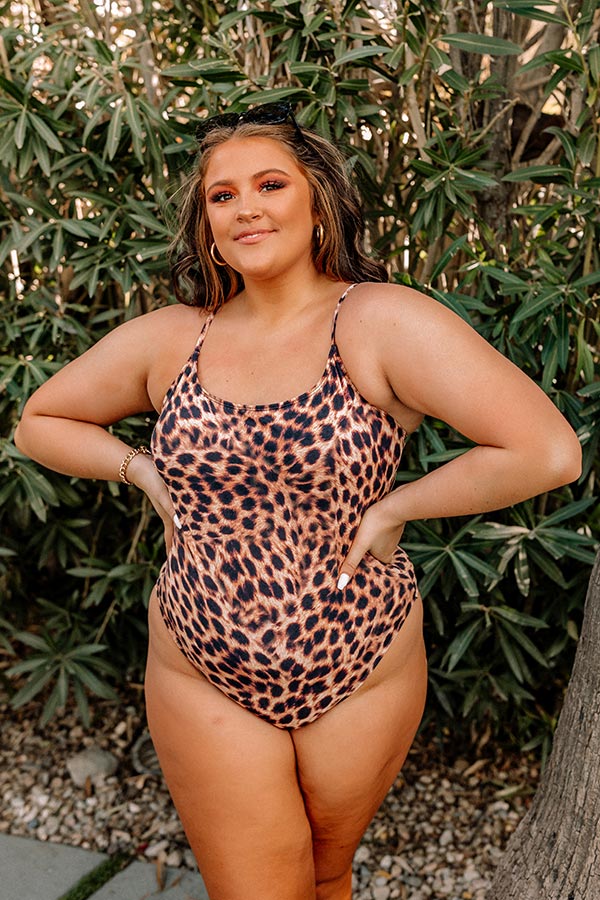 Just A Dip Leopard One Piece Swimsuit Curves - Image 4