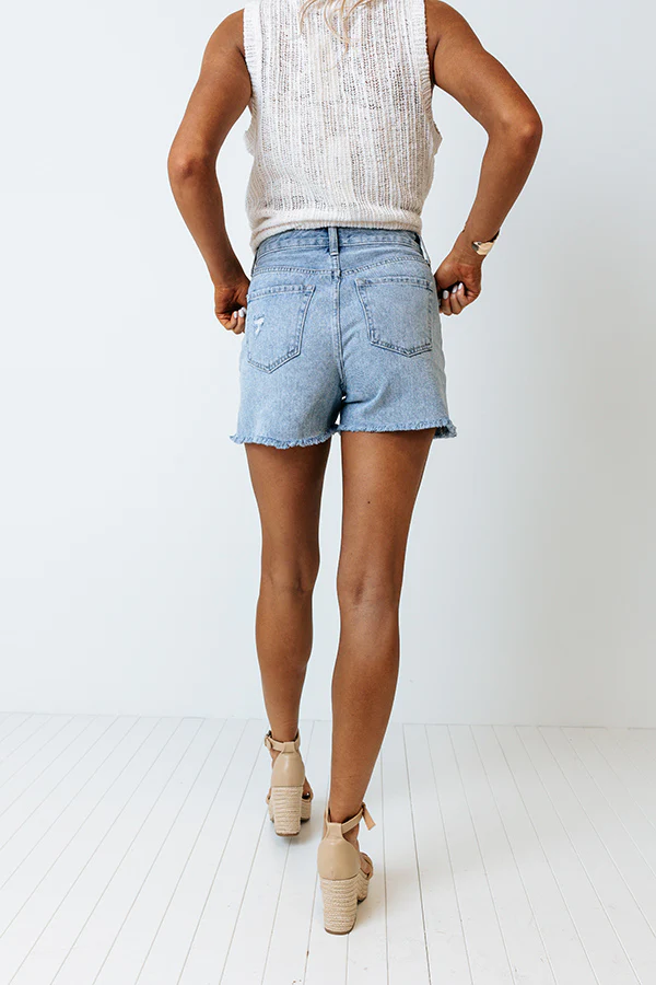 Just USA The Collin High Waist Distressed Shorts - Image 5