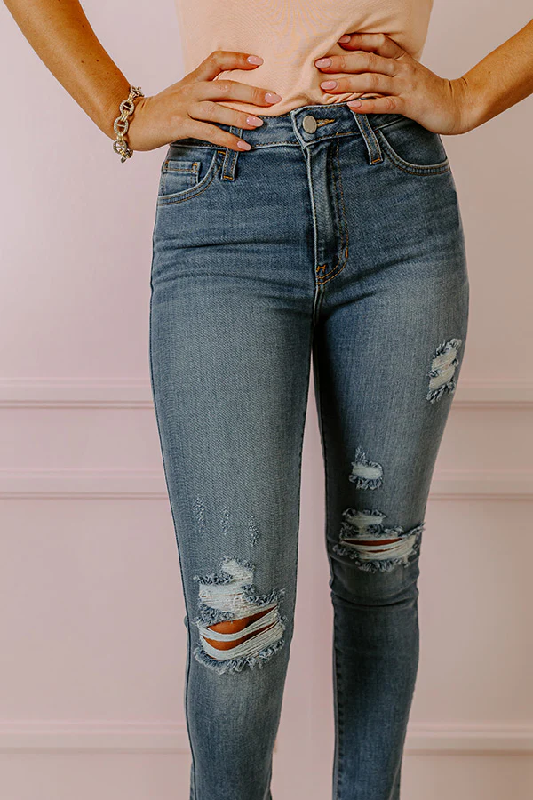 Just USA The Paysley High Waist Distressed Skinny - Image 4