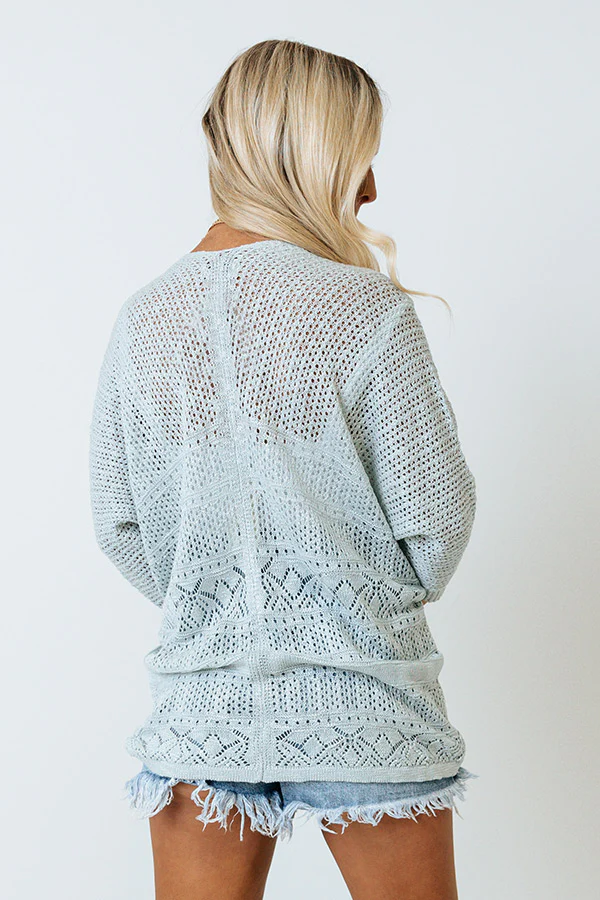 Keep At Bay Knit Cardigan In Limpet Shell - Image 4