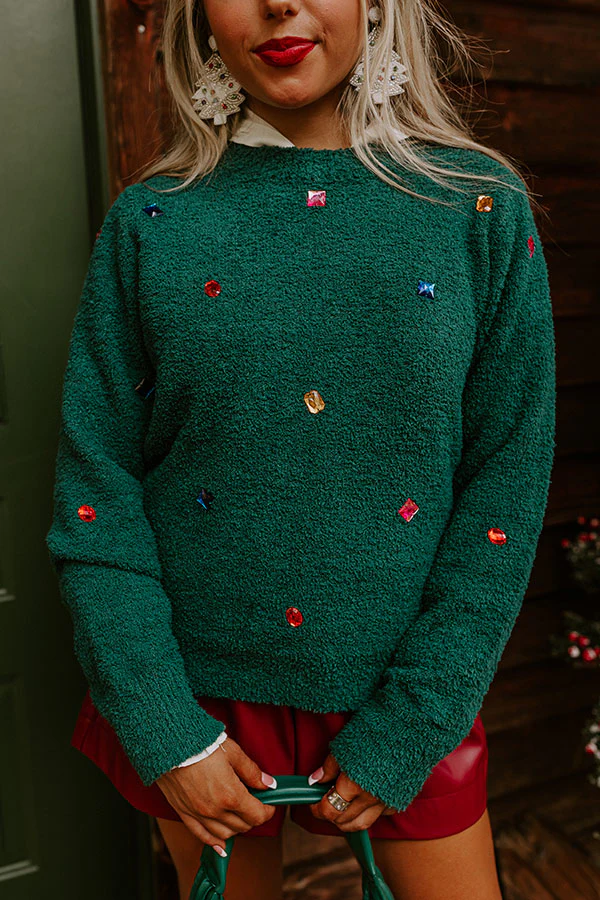 Keeping It Cool Embellished Knit Sweater - Image 3
