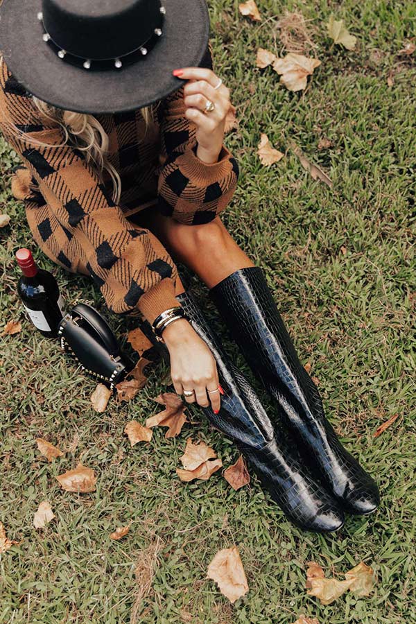 Krafty Faux Leather Boot in Black - Image 6