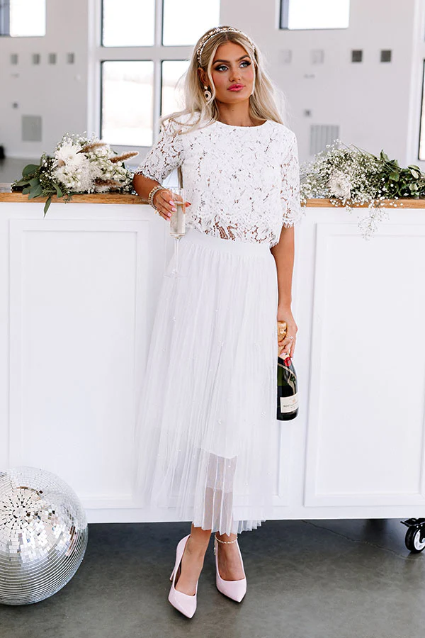 Lace Daydream Shift Top in White - Image 5