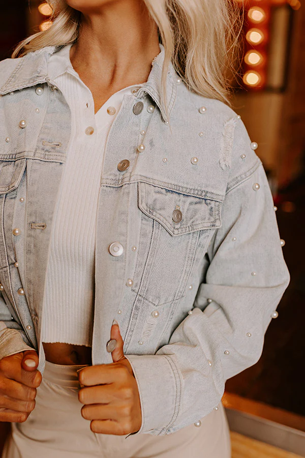 Let's Go Girls Embellished Denim Jacket - Image 6