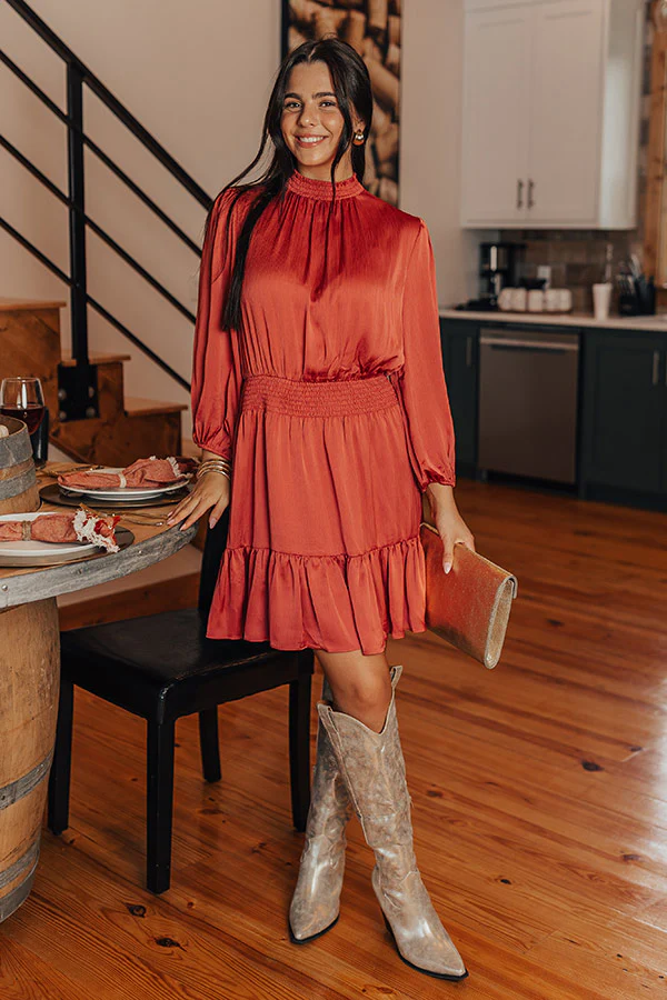 Living In The Moment Dress In Rustic Rose - Image 6