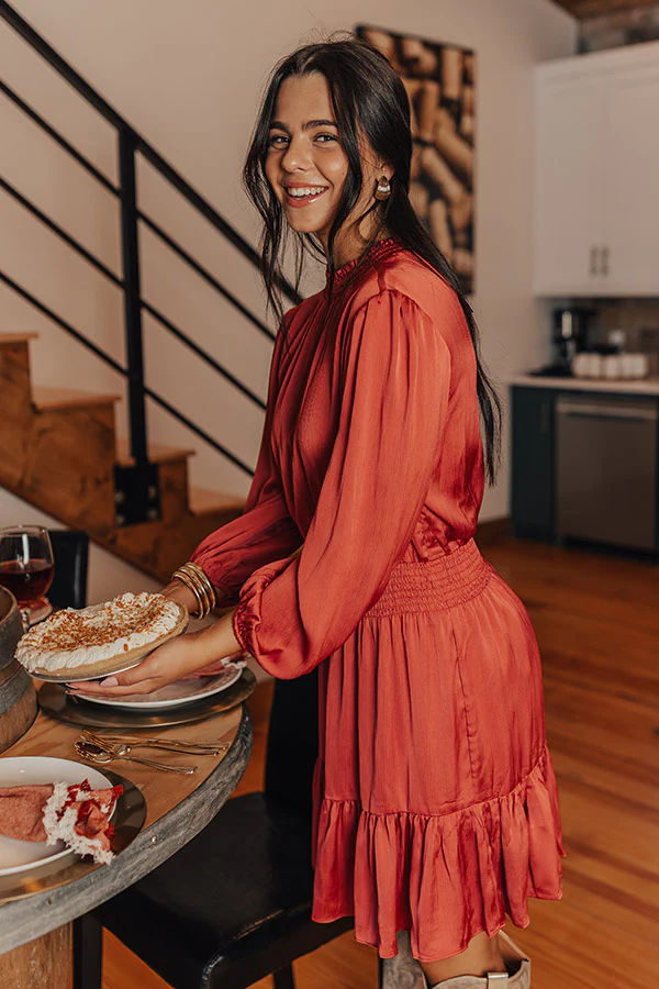 Living In The Moment Dress In Rustic Rose - Image 7