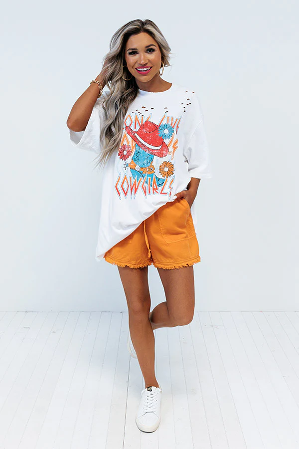Long Live Oversized Distressed Tee