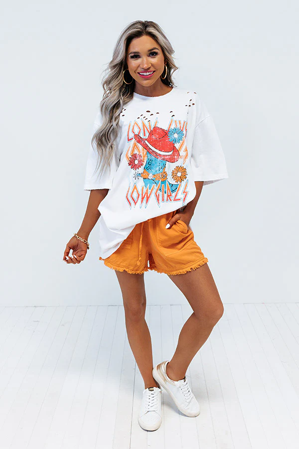 Long Live Oversized Distressed Tee - Image 3