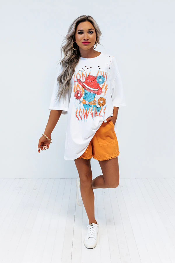 Long Live Oversized Distressed Tee - Image 4