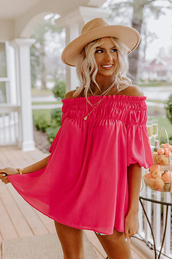 Made For Merriment Shift Top in Hot Pink - Image 7