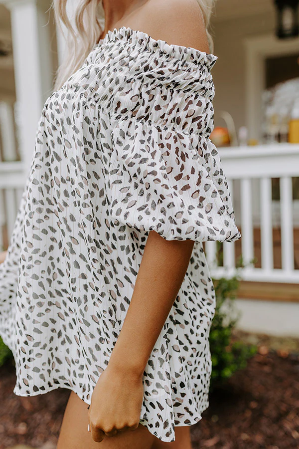 Made For Merriment Shift Top in White - Image 6