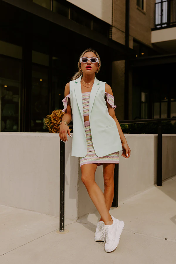 Majestic Moment Vest In Mint - Image 5